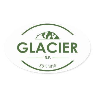 Glacier National Park Oval Sticker