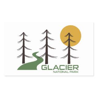Glacier National Park Trail Rectangular Sticker