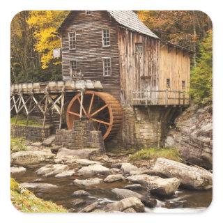 Glade Creek Grist Mill, Babcock State Park, Square Sticker