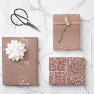 Glam Brown Glitter Gradient Color A27767 Wrapping  Sheets