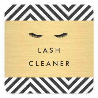 Glam Eyelashes with Bold Pattern Lash Cleaner Square Sticker