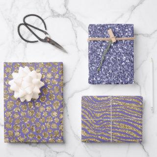 Glam Gold Purple Leopard Print           Sheets