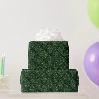 Glam Green Damask Pattern