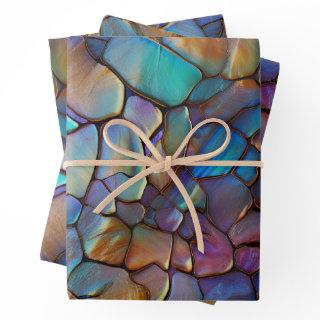 Glam Iridescent Opal Gemstone Stained Glass    Sheets