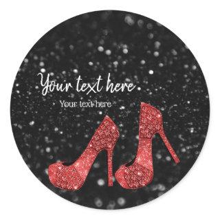 Glam Shoes High Heels for all occasions Classic Round Sticker