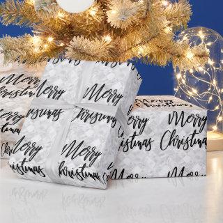Glam White Mirror Tile Merry Christmas Script