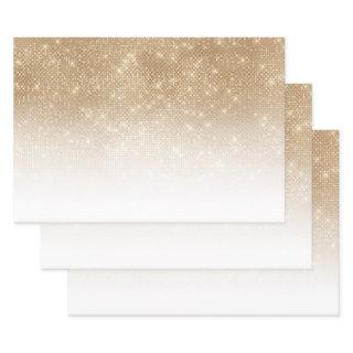 Glamorous Gold Glitter Sequin Ombre Gradient  Sheets