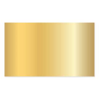 Glamorous Gold Look Blank Modern Elegant Template Rectangular Sticker