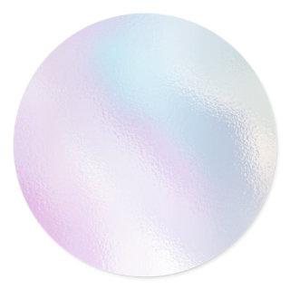 Glamorous Romantic iridescent  pearl holographic Classic Round Sticker