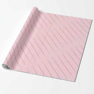 Glamorous Shiny Chic Design Pink Gold Stripes