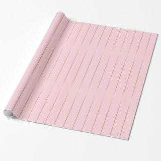 Glamorous Shiny Pink Gold Stripes Chic Design