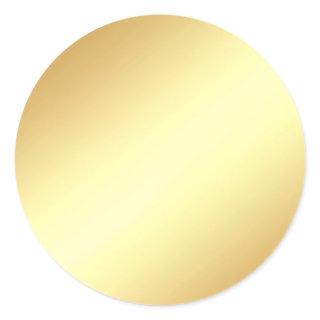 Glamour Faux Gold Blank Template Elegant Chic Classic Round Sticker