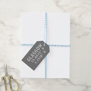 Glasgow Scotland Latitude & Longitude  Gift Tags