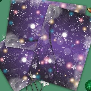 Gleaming Misty Purple Christmas Winter Wonderland  Sheets
