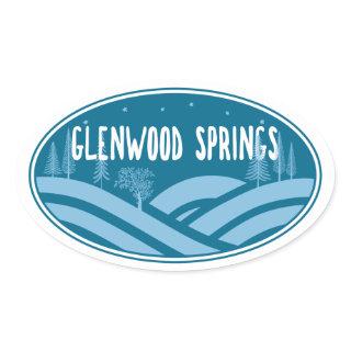 Glenwood Springs Colorado Outdoors Oval Sticker