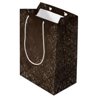 Glimmery Brown Grunge | Gorgeous Bronze Damask Medium Gift Bag