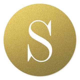 Glitter Gold Monogram Envelope Seal