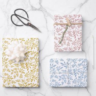 Glitter  leaves pattern christmas holiday  sheets