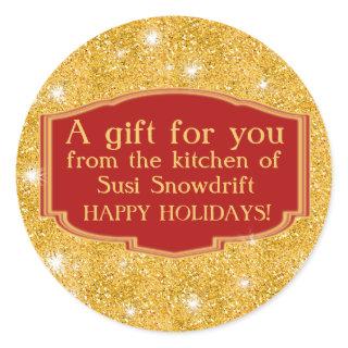 Glitter Look Sparkly Cookie Labels to Customize