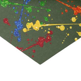 Glitter Paintball Party Paint Splatter Tissue Paper