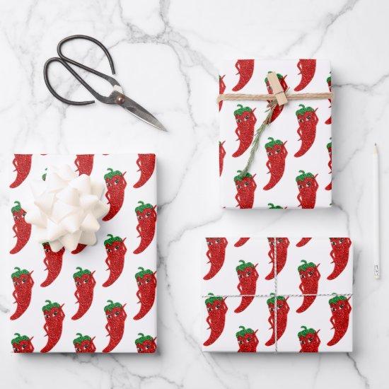 Glitter Red Hot Pepper Diva  Sheets