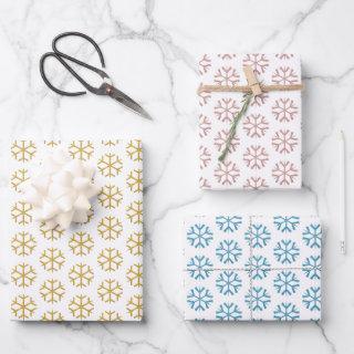 Glitter snowflake pattern christmas holiday  sheets