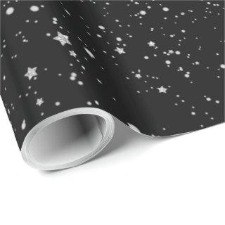 Glitter Stars2 - Silver Black