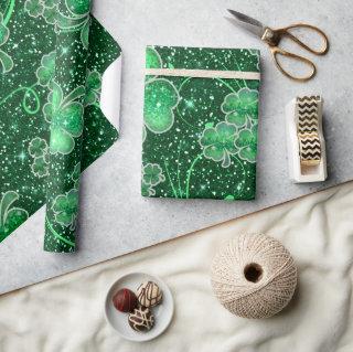 Glittering Shamrocks and Swirls ID289