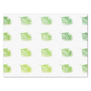 Glittery Green Palms Tropical Wedding Celebrations Tissue Paper