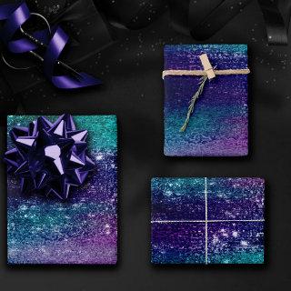Glitzy Foil | Holographic Iridescent Dark Ombre  Sheets