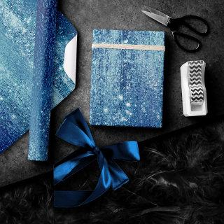 Glitzy Foil | Ice Blue Faux Iridescent Shimmer
