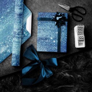 Glitzy Foil | Ice Blue Faux Iridescent Shimmer