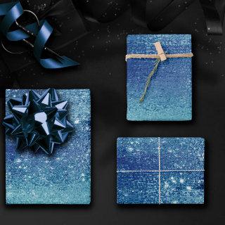 Glitzy Foil | Ice Blue Faux Iridescent Shimmer  Sheets