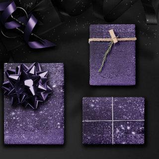 Glitzy Foil | Indigo Midnight Purple Faux Sparkle  Sheets