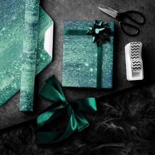 Glitzy Foil | Seafoam Iridescent Green Faux Shine