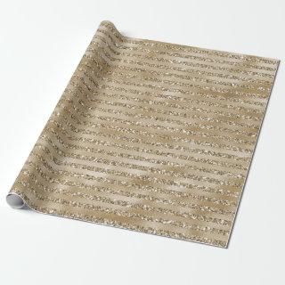 Glitzy Glam Gold Glitter Stripes