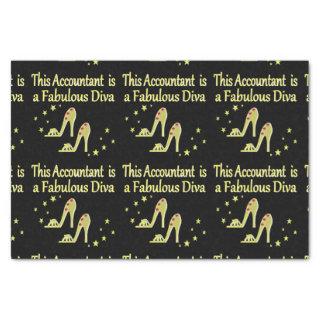 GLITZY GOLD ACCOUNTANT DIVA DESIGN TISSUE PAPER