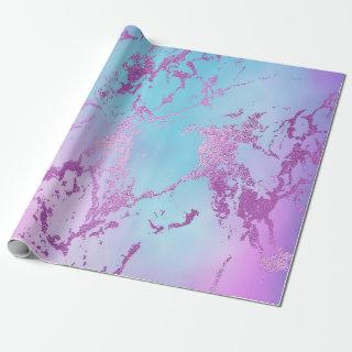 Glitzy Marble | Girly Glam Pink Blue Purple Ombre