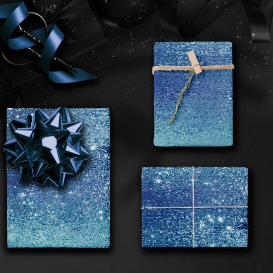 Glitzy Minimalist | Iridescent Blue Shimmer  Sheets