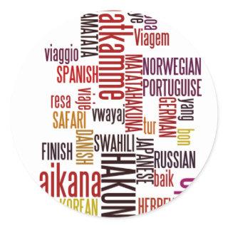 Global Groove: Hakuna Matata in Every Language Classic Round Sticker