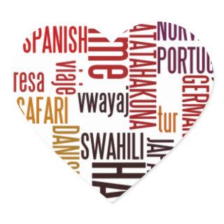 Global Groove: Hakuna Matata in Every Language Heart Sticker