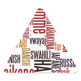 Global Groove: Hakuna Matata in Every Language Triangle Sticker