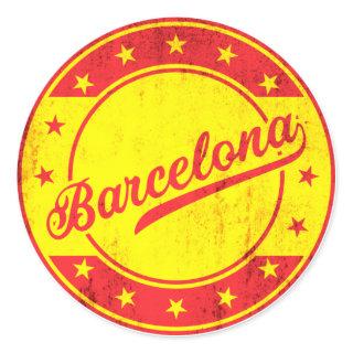 Global Traveller - Barcelona, Spain Classic Round Sticker
