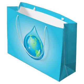 Globe in Waterdrop Large Gift Bag