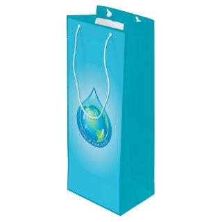 Globe in Waterdrop Wine Gift Bag