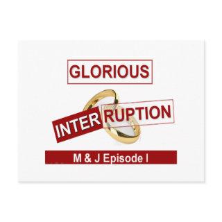 Glorious Interruption: A Golden Beginning Postcard