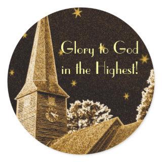 Glory to God in the Highest! Classic Round Sticker