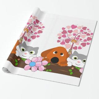 Glossy , Cat Dog Floral