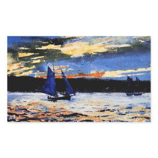 Gloucester Sunset by Winslow Homer  Rectangular Sticker