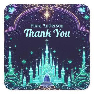 Glow Fairy Party Theme - Fairytale After Dark Square Sticker